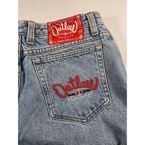 Vintage Outlaw Jeanswear Womens Sz 11 High Waisted Light 90s Straight Leg Jeans
